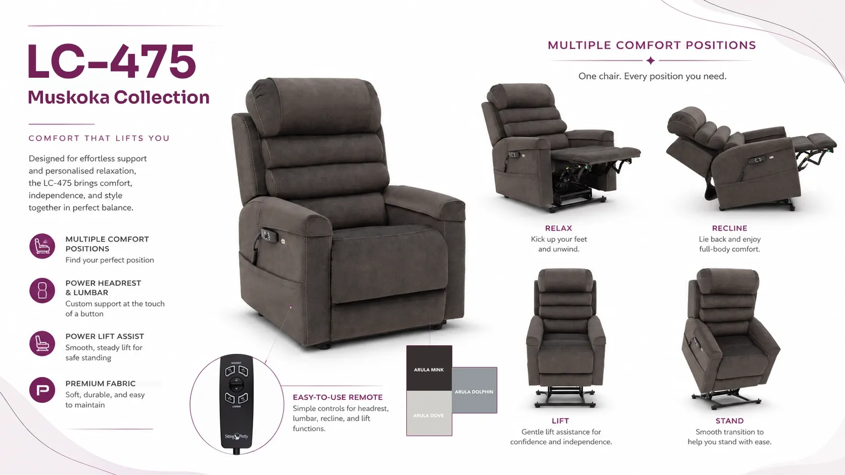 Power Lift Chair - Muskoka LC-475