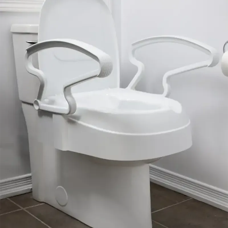 Rental Adjustable Raised Toilet Seat with Arms and Lid in Ottawa