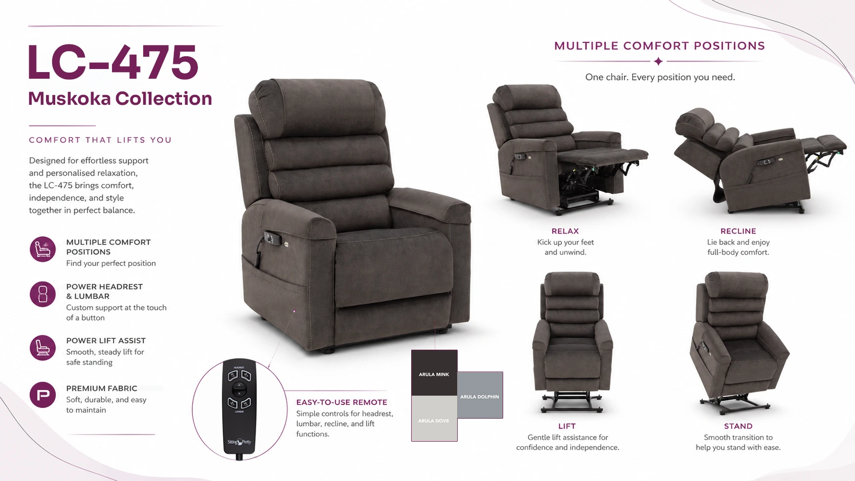 Power Lift Chair - Muskoka LC-475