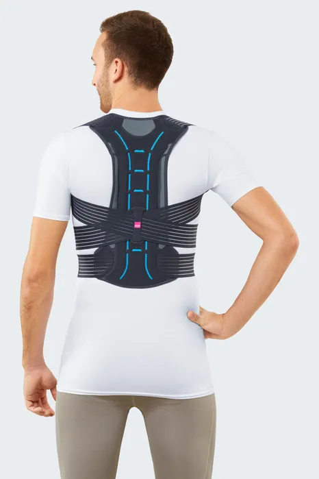 A back brace with adjustable straps, offered by Core Medical Equipment in Ottawa for orthopedic support.