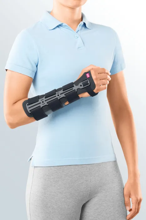 A wrist brace with a padded support strap, provided by Core Medical Equipment in Ottawa for orthopedic care.